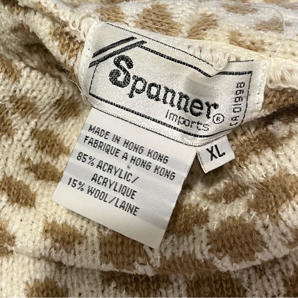 SPANNER IMPORTS – Beige & Cream Knit Cardigan – Size XL - Picture 2 of 7